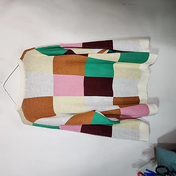 Haptics By Harper Soft Crew Neck Sweater with Geometric Design. Size 2x - Picture 6 of 7